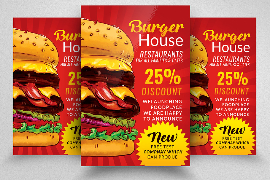 Fast Food Discount Offer Flyer in Flyer Templates - product preview 8