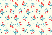 Seamless red flowers
