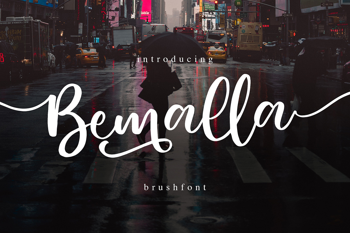 Bemalla font in Script Fonts - product preview 8
