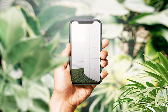 iPhone 11 on hand mockups in Scene Creator Mockups - product preview 2