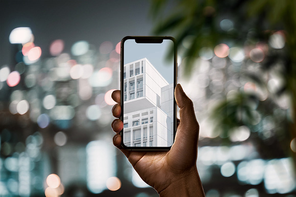 iPhone 11 on hand mockups in Scene Creator Mockups - product preview 3