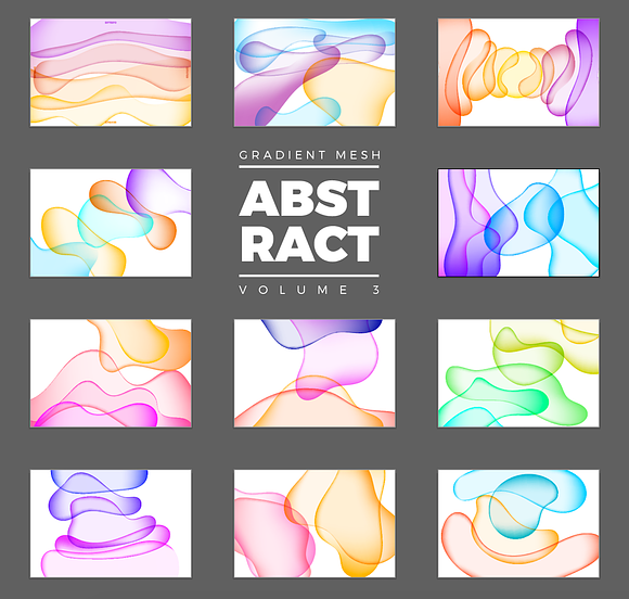 Abstract Fluid Gradient Mesh Vol. 3 in Textures - product preview 2