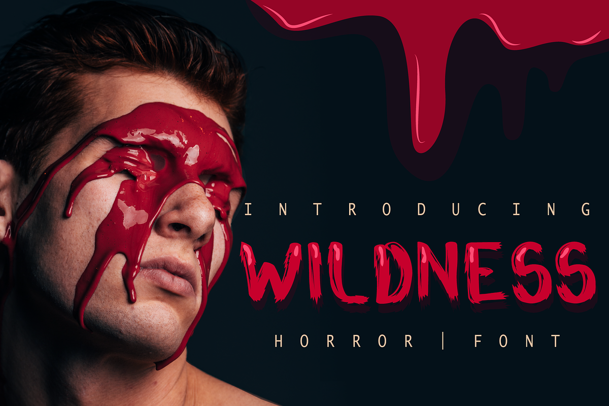 Wildness Blood Horror Font in Display Fonts