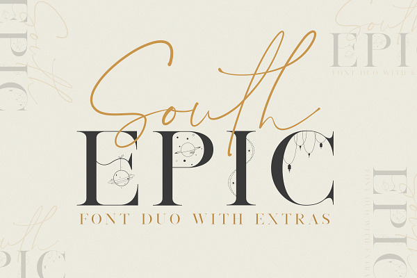 South Epic Dream Font Duo + Logos