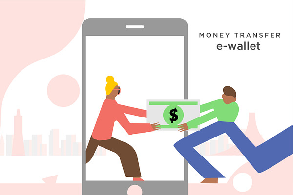 Money transfer to e-wallet banner