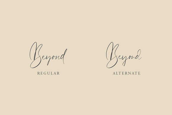 Beyond Signature Font in Script Fonts - product preview 1