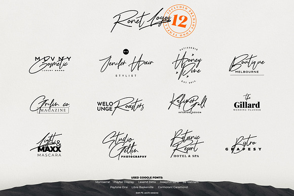 Ronet Font + Logos in Script Fonts - product preview 6