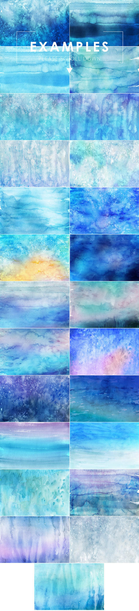 Winter Watercolor Backgrounds in Textures - product preview 1