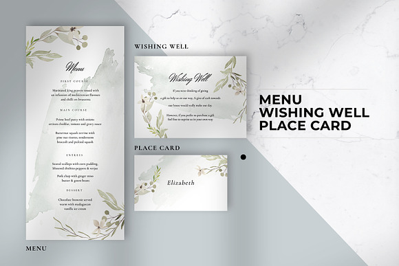 Foliage Wedding Invitation Suite in Wedding Templates - product preview 2