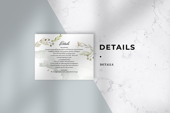Foliage Wedding Invitation Suite in Wedding Templates - product preview 4