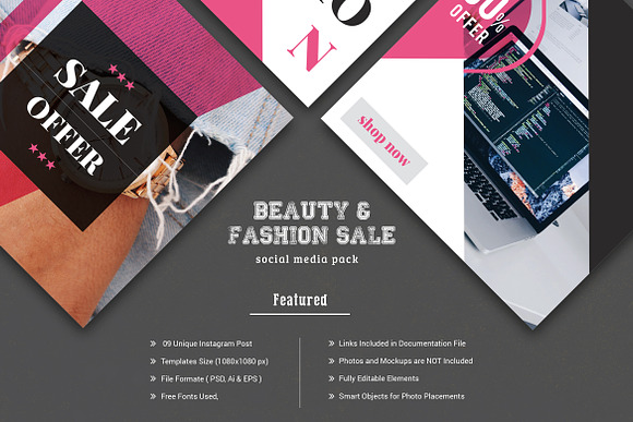 Product Sale Social Media Pack in Instagram Templates - product preview 4