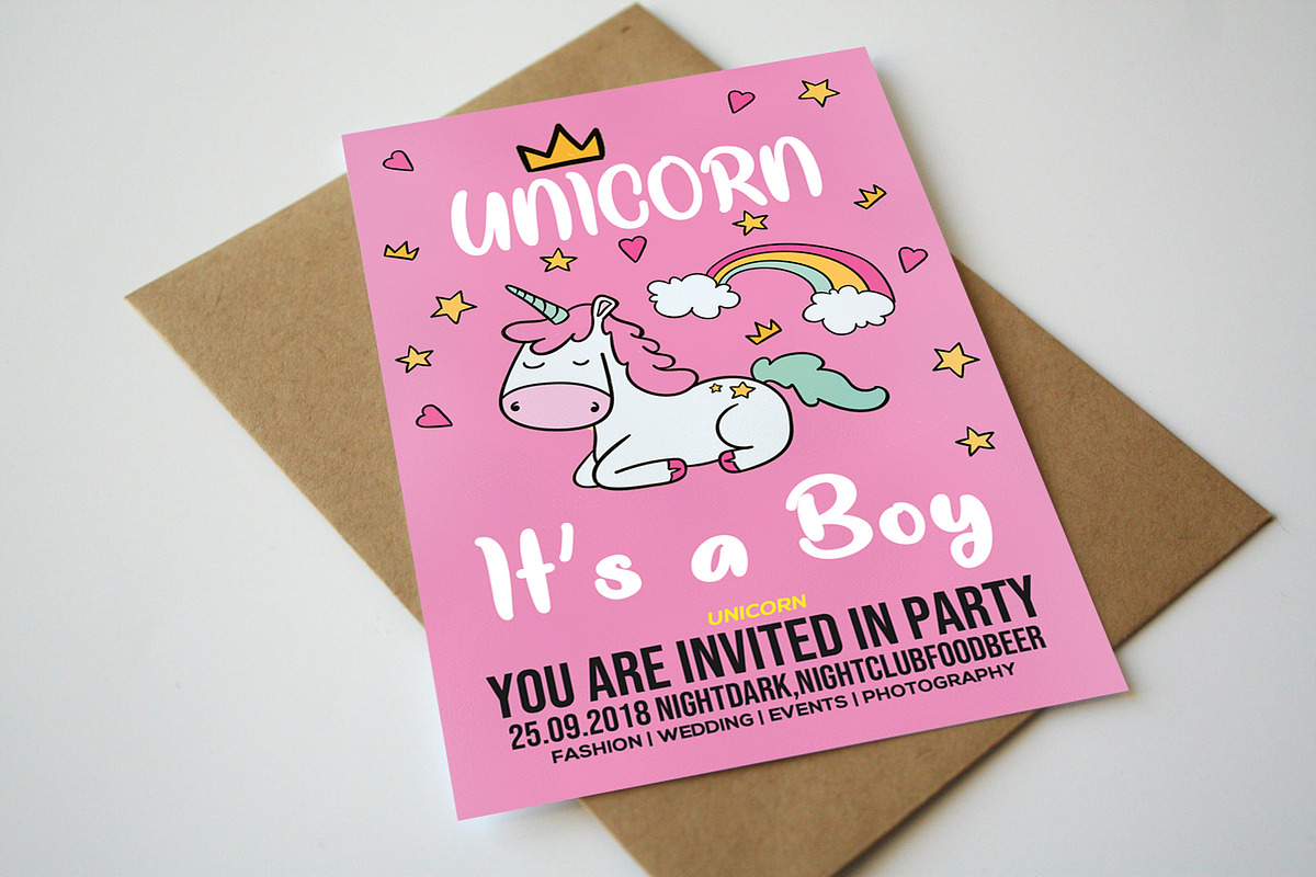 Its a Girl Party Invitation Card in Card Templates - product preview 8