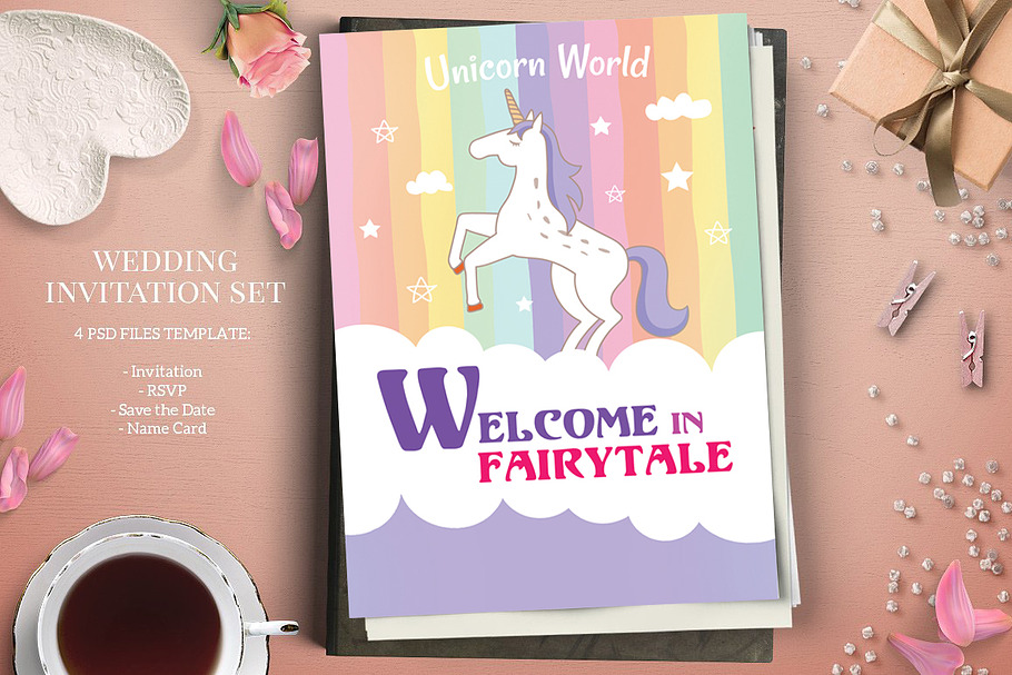 Invitation Card My Unicorn Birthday in Card Templates - product preview 8