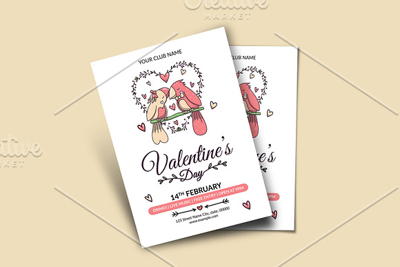 Valentines Day Party Flyer V1133 in Flyer Templates - product preview 2
