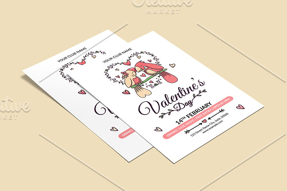 Valentines Day Party Flyer V1133 in Flyer Templates - product preview 3