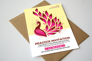 Peacock Invitation Card