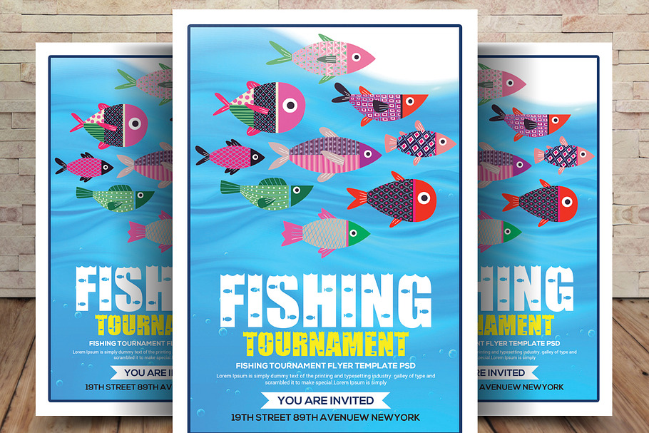 Fishing Tournament Flyer in Flyer Templates - product preview 8