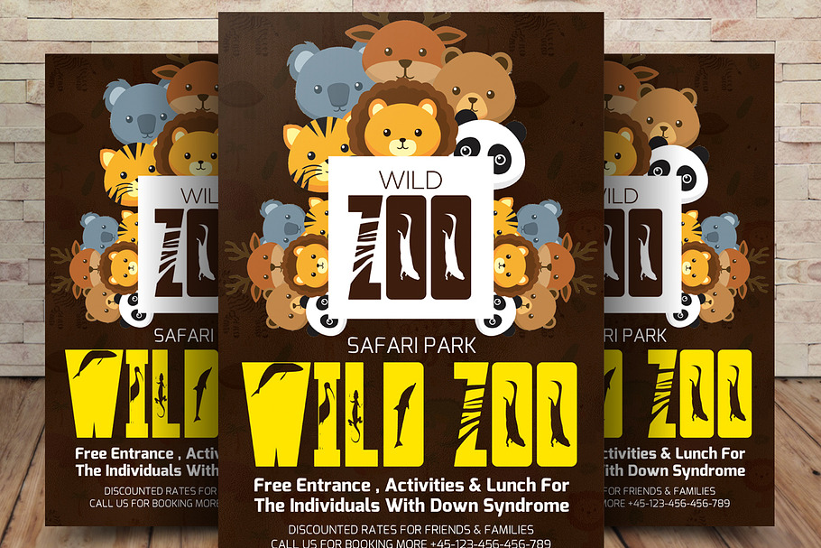 Wild Life Zoo Flyer in Flyer Templates - product preview 8