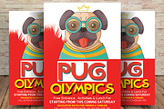 Pug Olympics Flyer