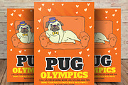 Pug Olympics Flyer Template