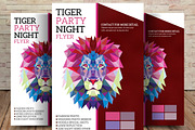 Tiger Party Night Flyer