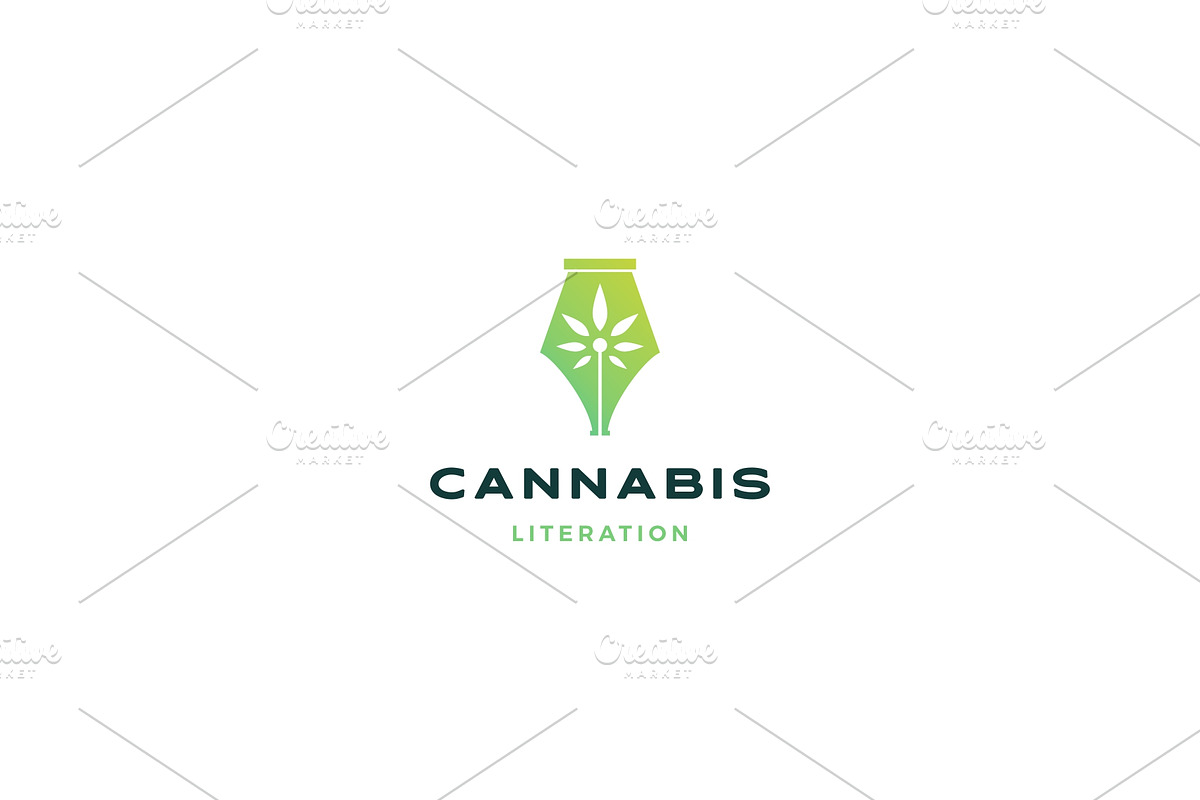 cannabis pen logo vector icon in Logo Templates - product preview 8