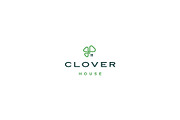 clover house home leaf three logo