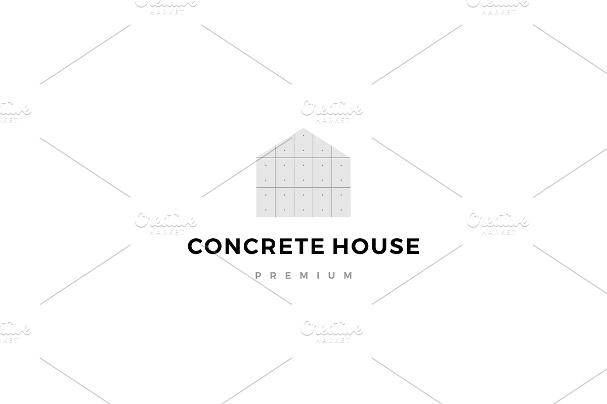 exposed concrete house logo vector in Logo Templates - product preview 8
