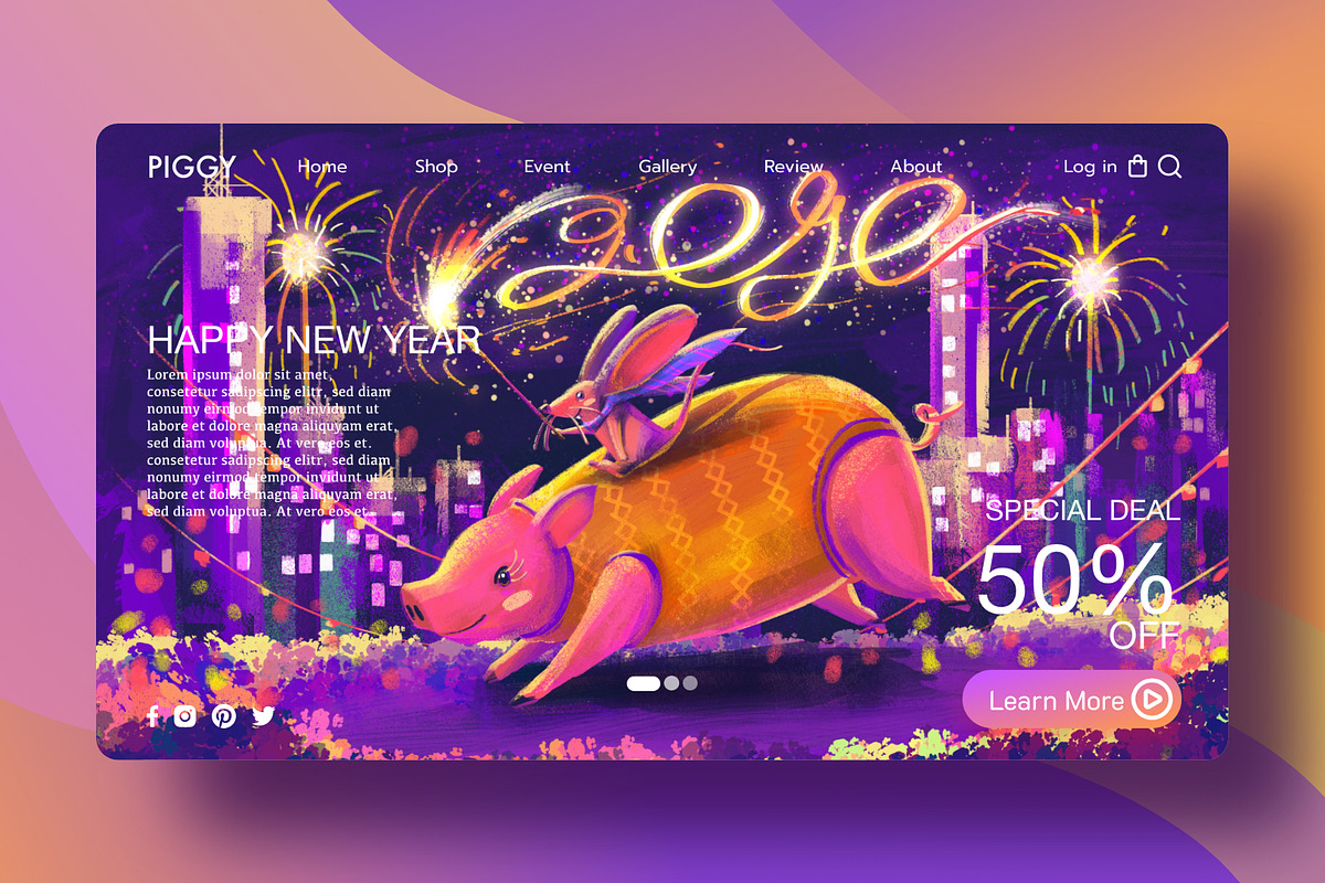 illustration for happy new year 2020 in Illustrations - product preview 8