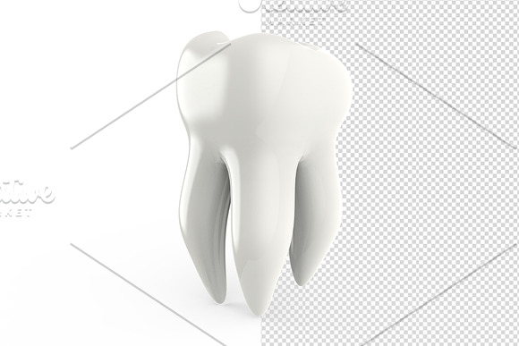 Tooth 3D renders - 6 Views in Objects - product preview 7