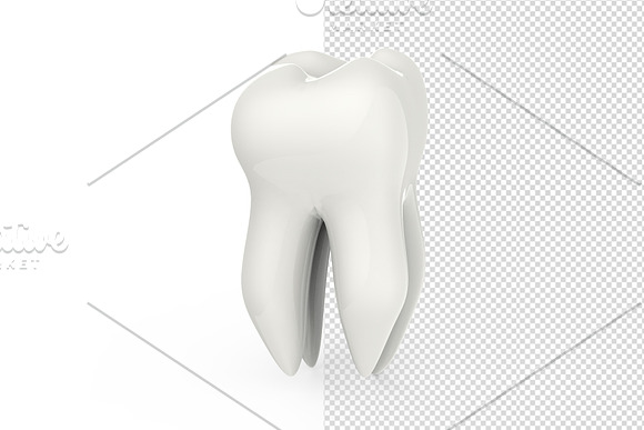 Tooth 3D renders - 6 Views in Objects - product preview 9