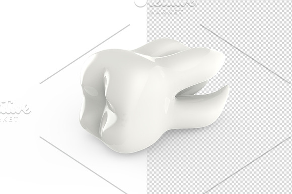 Tooth 3D renders - 6 Views in Objects - product preview 12