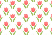 Spring pattern with tulips