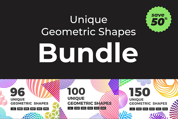 Unique Geometric Shapes Bundle in Objects - product preview 3