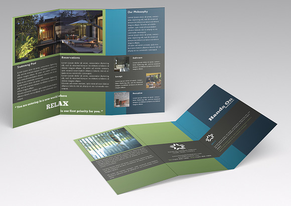 Hotel Trifold Brochure Template in Brochure Templates - product preview 1