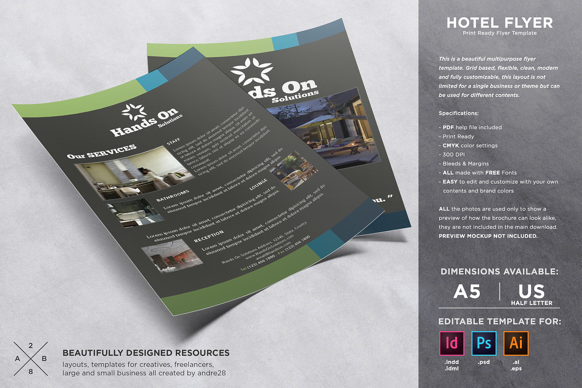 Hotel Flyer Template in Flyer Templates - product preview 8