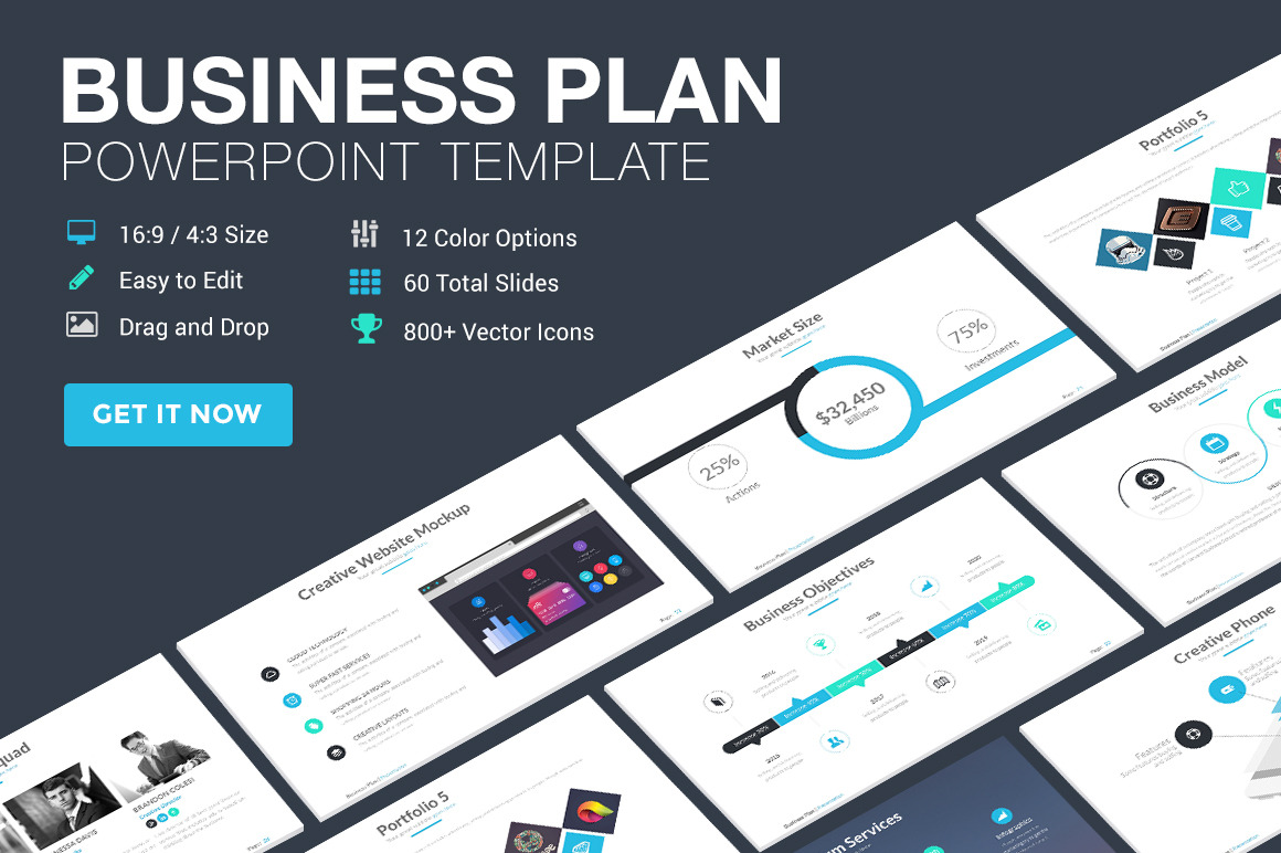 Business Plan Powerpoint Template PowerPoint Templates Creative Market