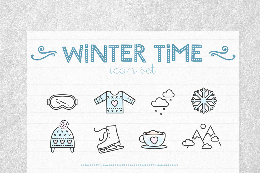 24 vector linear Winter Time icons in Sports Icons - product preview 8