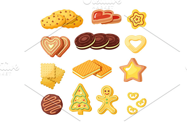 Delicious biscuits, bakery products