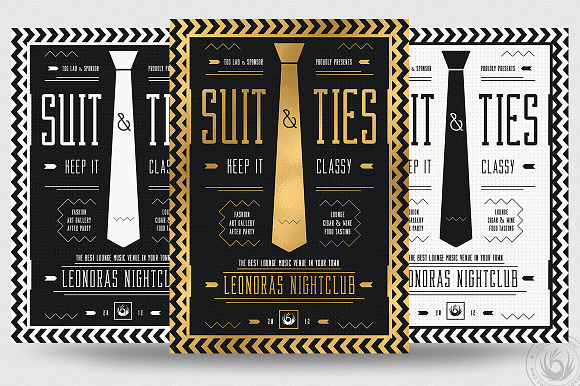 Suit and Tie Flyer Bundle in Flyer Templates - product preview 2