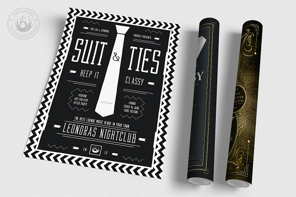 Suit and Tie Flyer Bundle in Flyer Templates - product preview 5