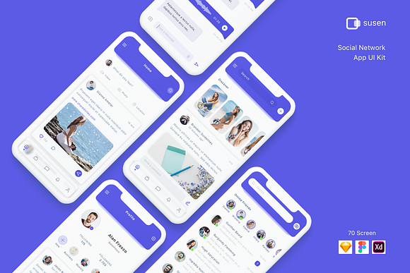 Susen - Social Network App UI Kit in App Templates - product preview 4