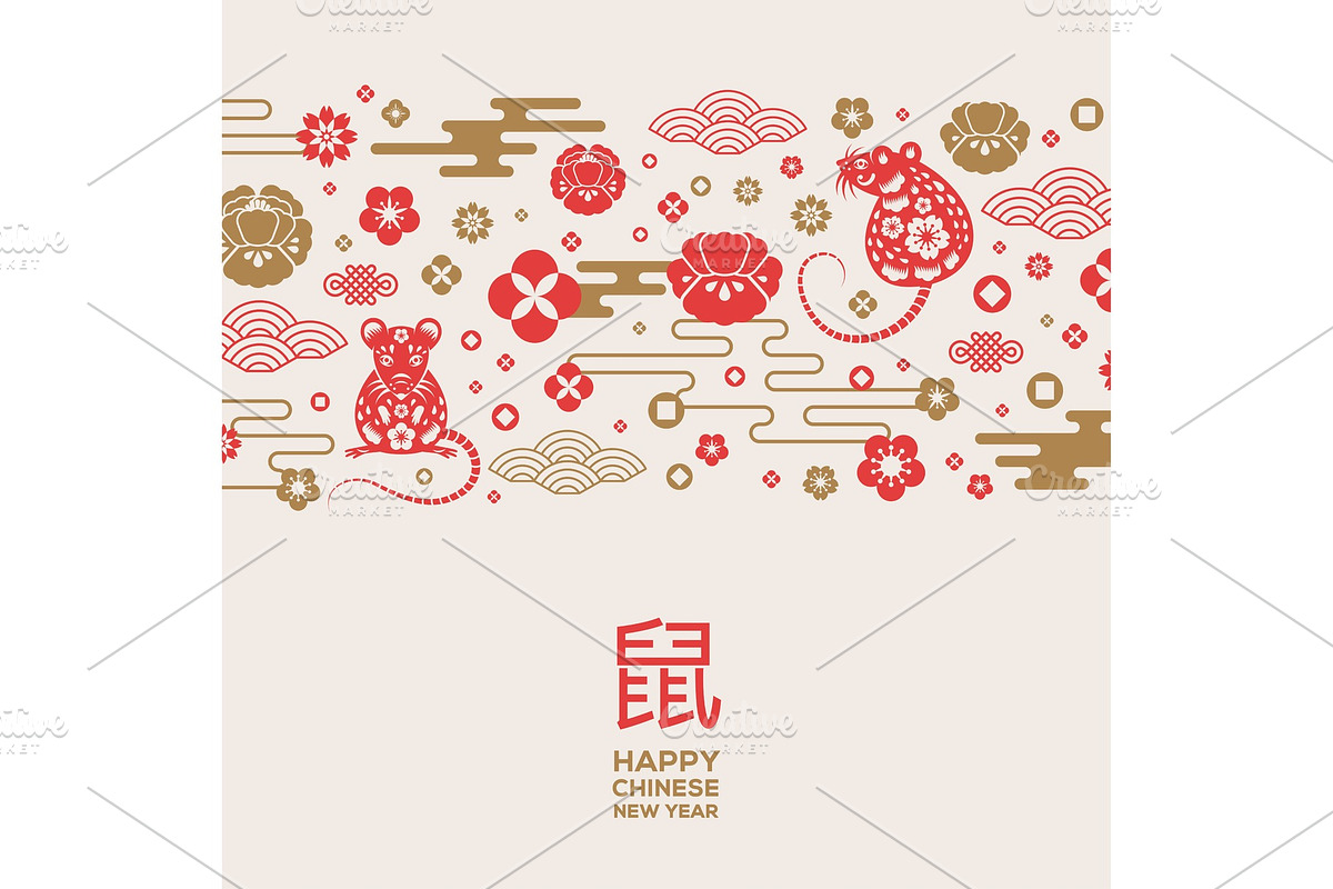 Chinese New Year border in Objects - product preview 8