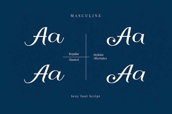 Masculine - Two Style in Script Fonts - product preview 1