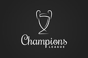 Champions cup logo on black.