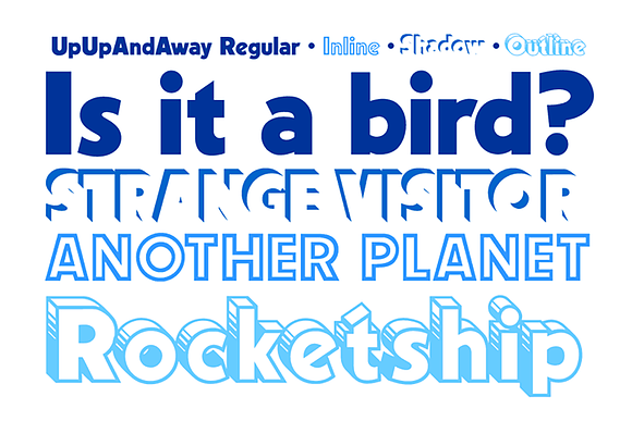 Up Up and Away in Display Fonts - product preview 3