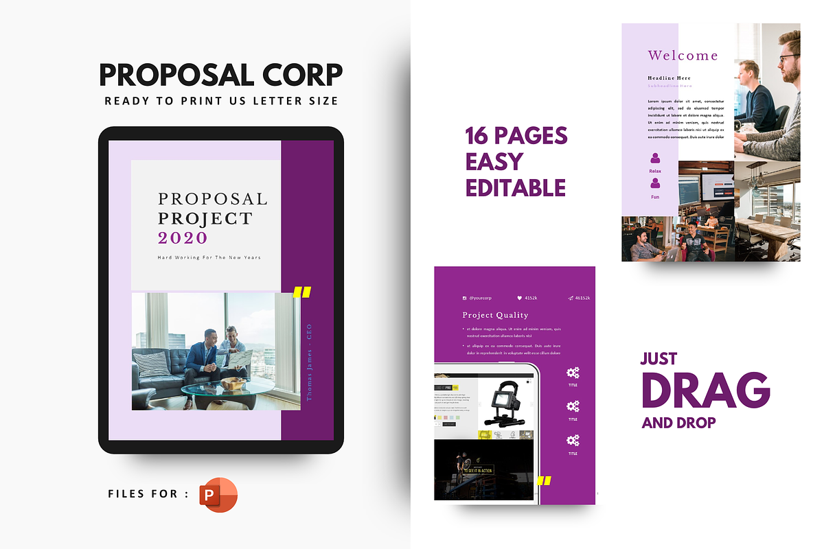 Project Proposal Template PowerPoint in Brochure Templates - product preview 8