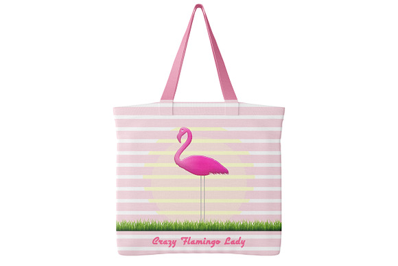 Pink Lawn Flamingos & Grass Clip Art in Illustrations - product preview 4