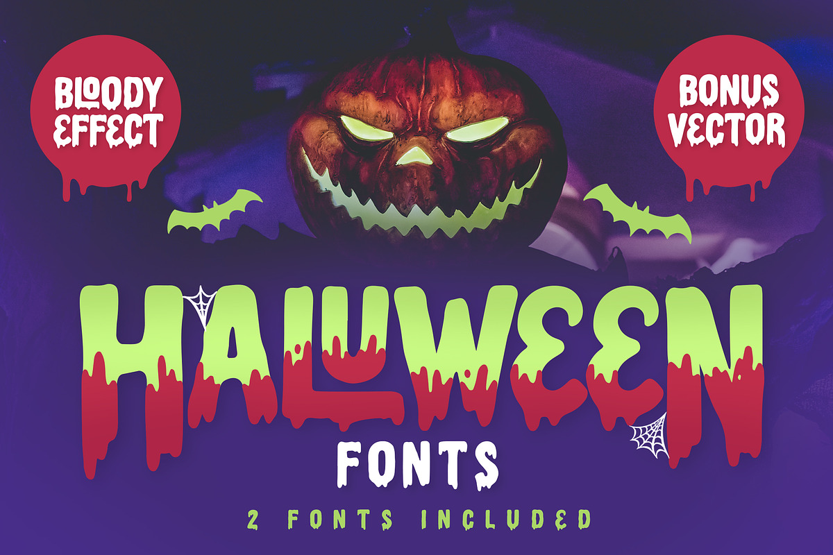 Haluween Fonts | Bloody Effect in Display Fonts - product preview 8