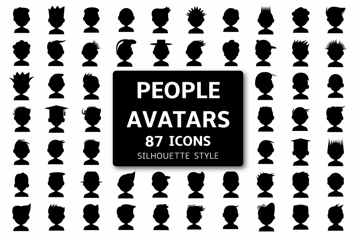 People Avatar Icons Set in People Icons - product preview 8